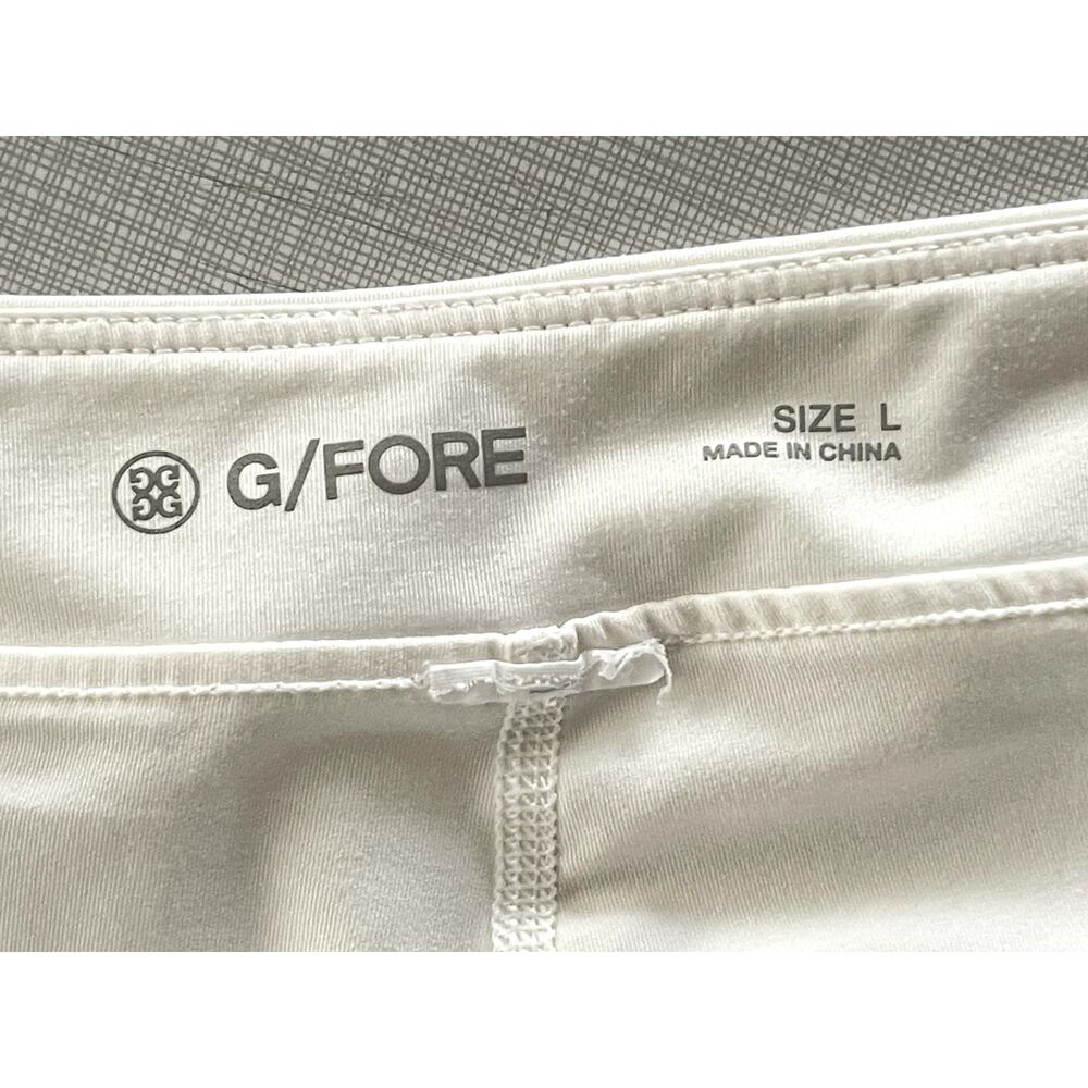 G/Fore Sz L Performance Skort White Stretch Pickleball Tennis Workout Pocket - Picture 11 of 11